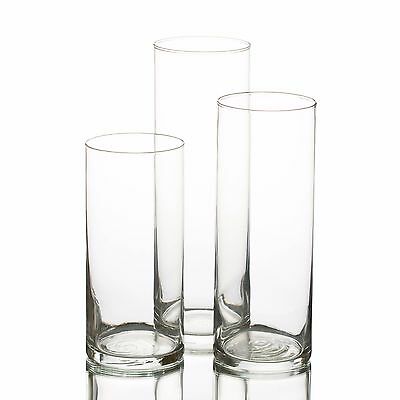 Eastland Glass Cylinder Vases Set Of 3, Home, Wedding & Event Decor, Centerpiece