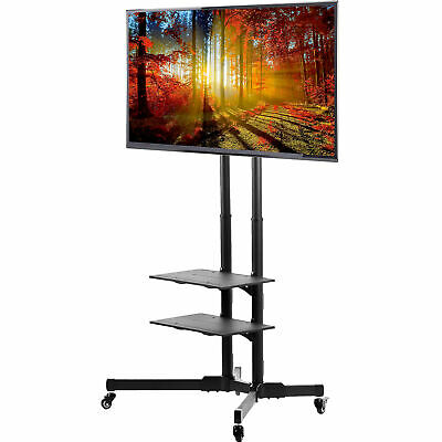 Tv Cart For 37" To 70" Lcd Led Plasma Flat Panels | Mobile Stand With Wheels
