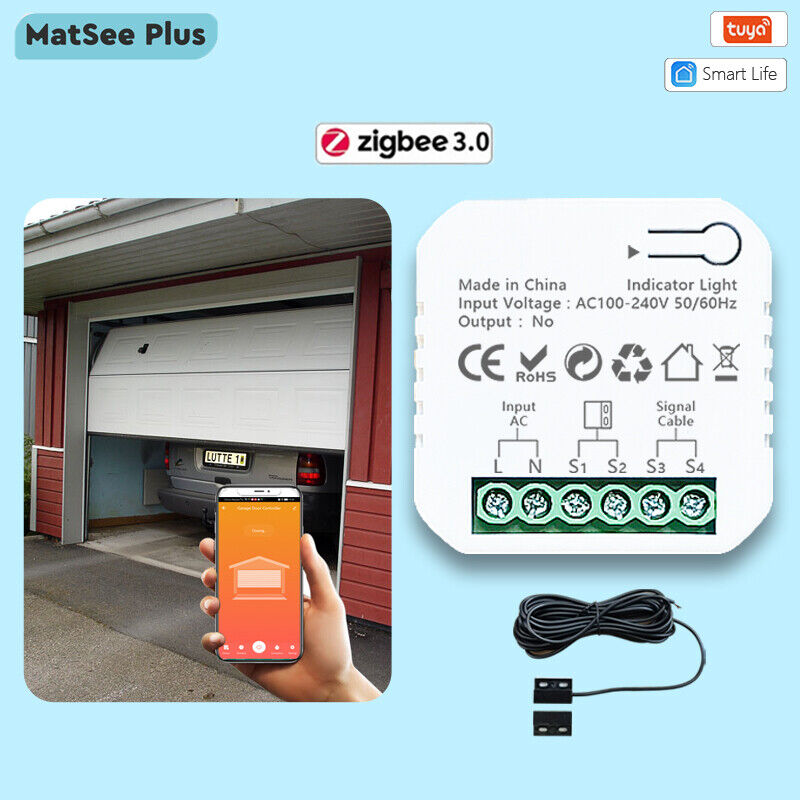 Tuya Smart Zigbee Garage Door Opener Controller App Remote Control Google Home