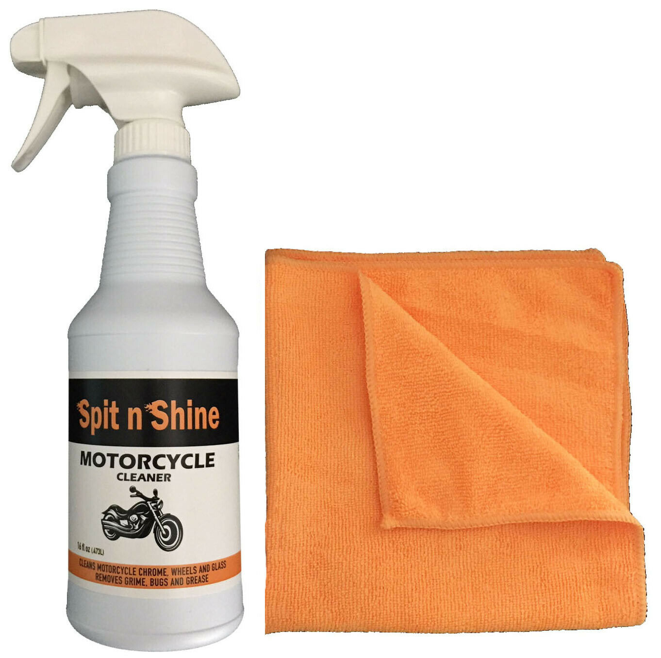 Spit N Shine Motorcycle Cleaning Kit Chrome, Wheels, Glass, Grime, Bugs, Grease