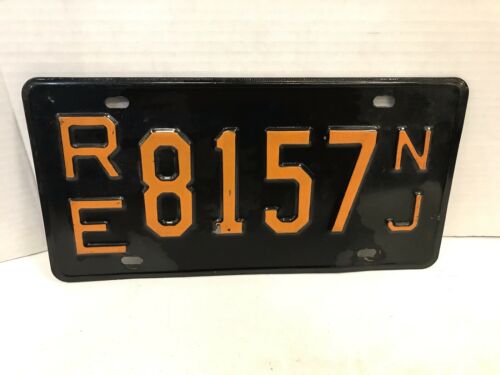 1950's New Jersey License Plate #re8157 Excellent Condition Free Shipping!