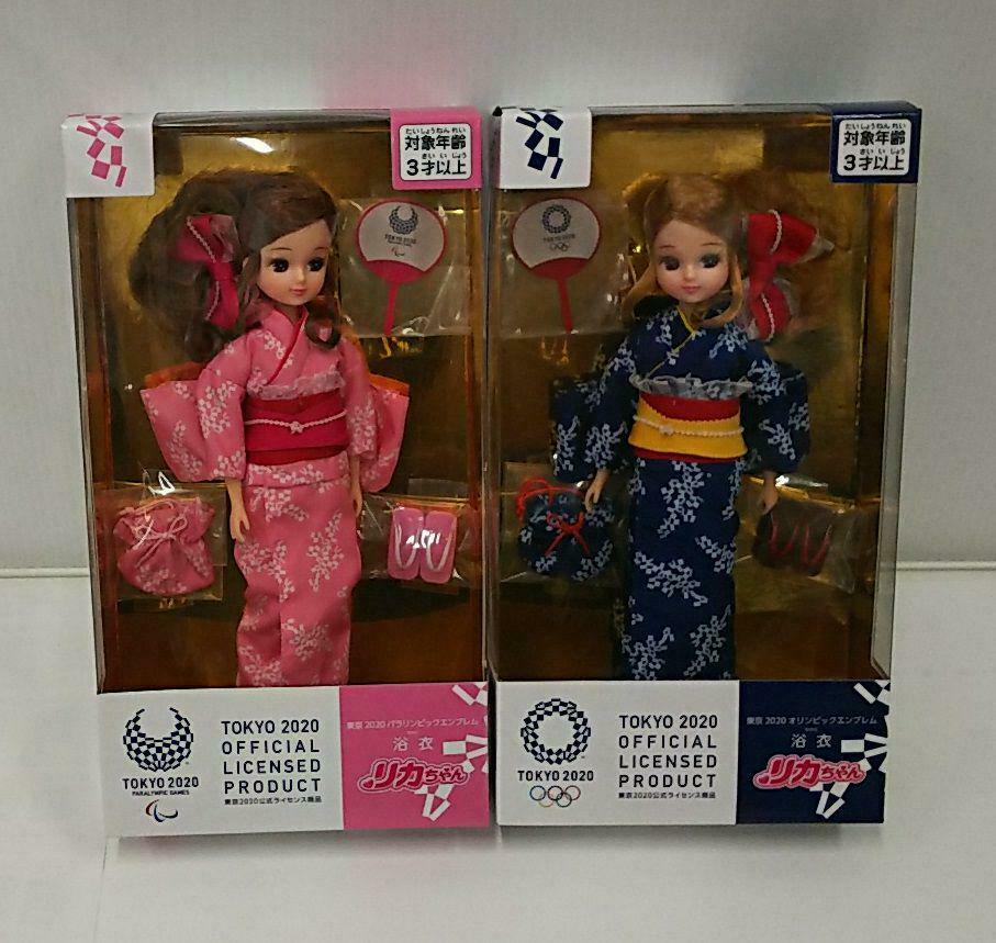 Takara Licca Chan Doll Yukata Kimono Tokyo Olympic & Paralympic 2020 Pink, Blue