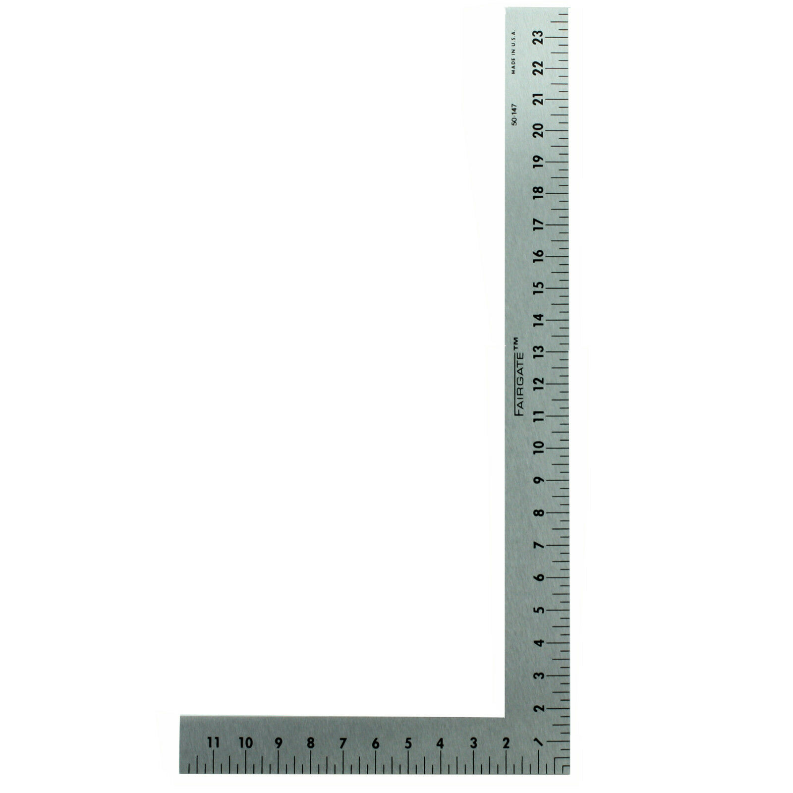 Fairgate 12" X 6" Half-size L-square Ruler #50-147 - Made In Usa