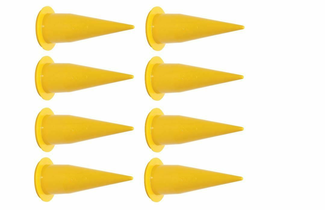 Cox 2n1006 Yellow Nozzle Cones 8 Pack For 20-oz Caulking Gun Sausage Tips
