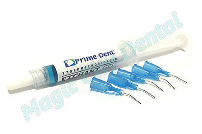 Prime-dent 37% Dental Phospharic Acid Etching Etchant 4gm Syringe Gel Kit - Blue