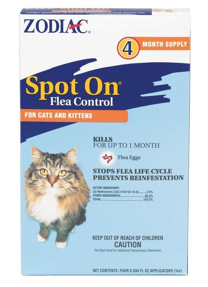 Zodiac Spot On Flea Control Cats & Kittens Free Shipping