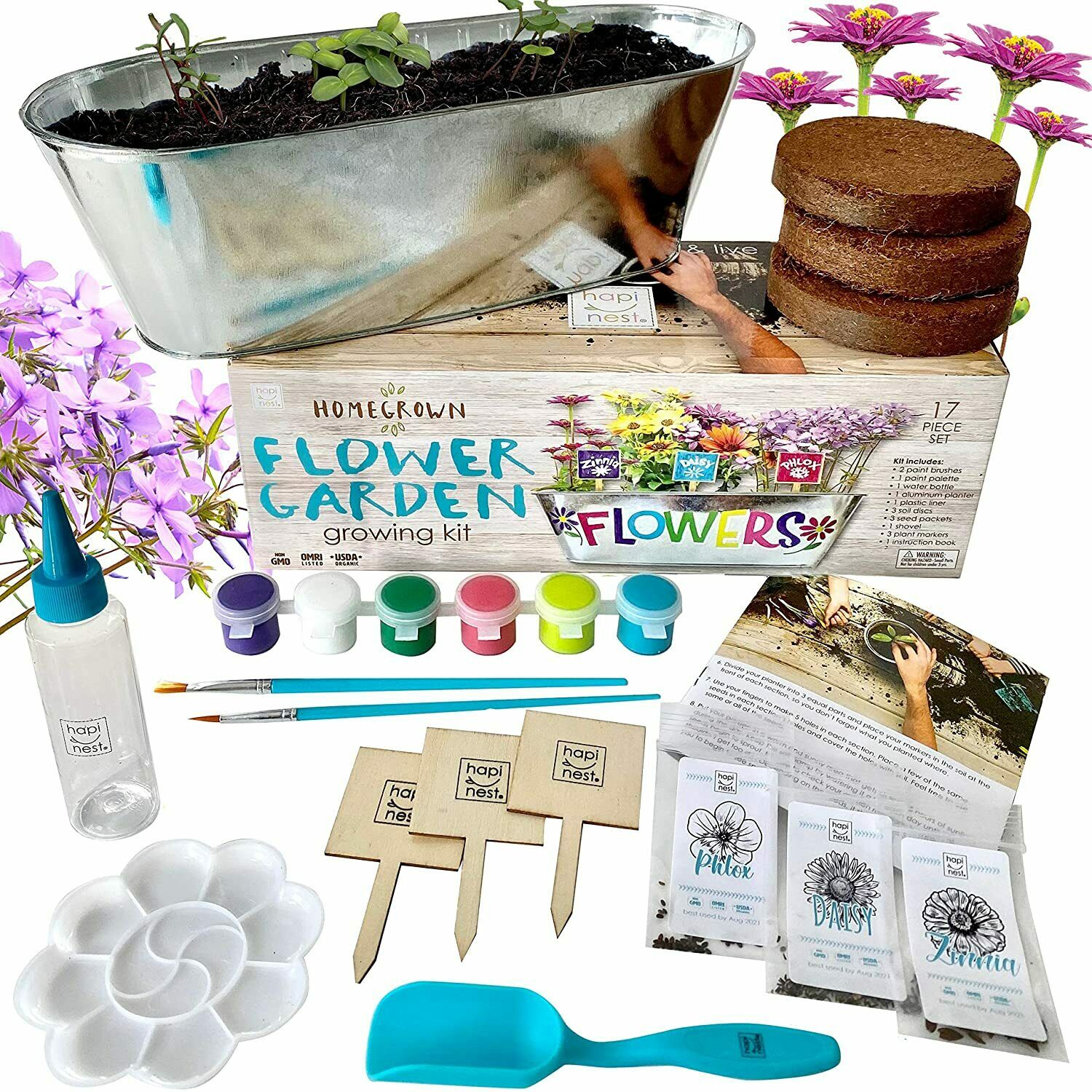 Hapinest Flower Garden Growing Kit Kids Gifts For Girls And Boys Ages 6 7 8 9