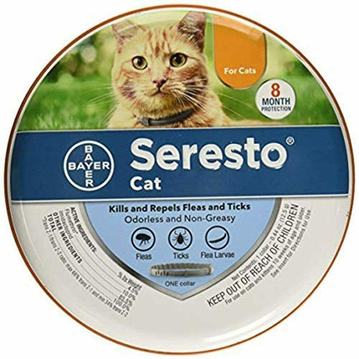 Seresto Flea & Tick Collar For Cats  7-8 Months Protection