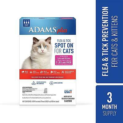 Adams Plus Flea & Tick Spot On Treatment For Cats & Kittens Over 5 Lbs.
