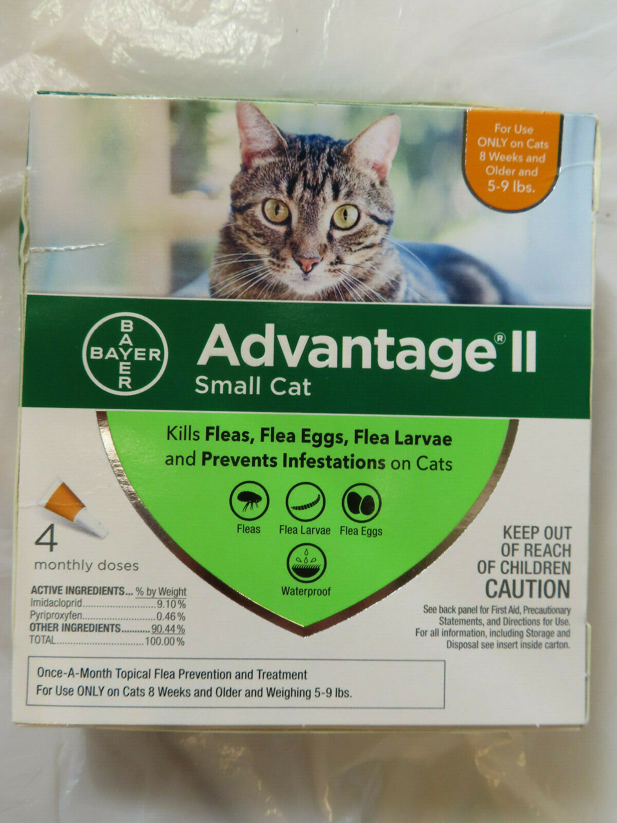 Bayer Advantage Ii Small Cat Kittens Flea Treatment Control 4 Monthly Doses