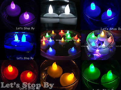 12 Flameless Floating Waterproof Led Tealight Candle Battery Operated Tea Lights