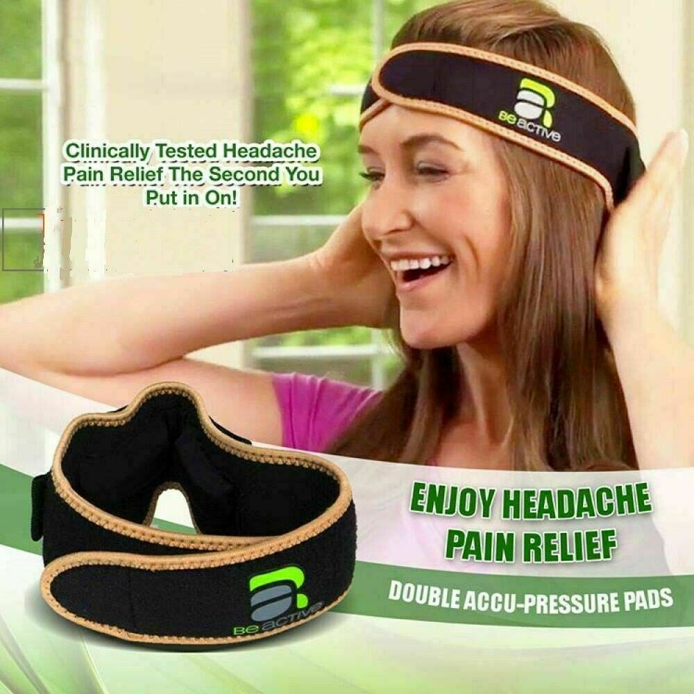 Acuband Massage Head Pain Relief Wrap Headband Reduce Migraine Headache Pain