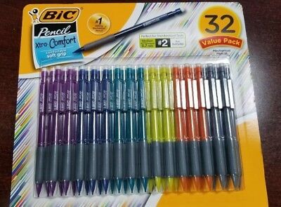 Bic Matic Grip Mechanical Pencil 32 Pack Ct 0.7 Mm #2 Assorted Colors Style Vary