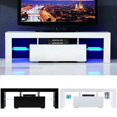 51" Wood High Gloss Led Tv Stand Entertainment Furniture Center Console Cabinet