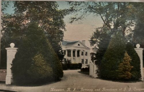 Newport, R.i. Gateway And Residence Of J. J. Coogan Antique Postcard
