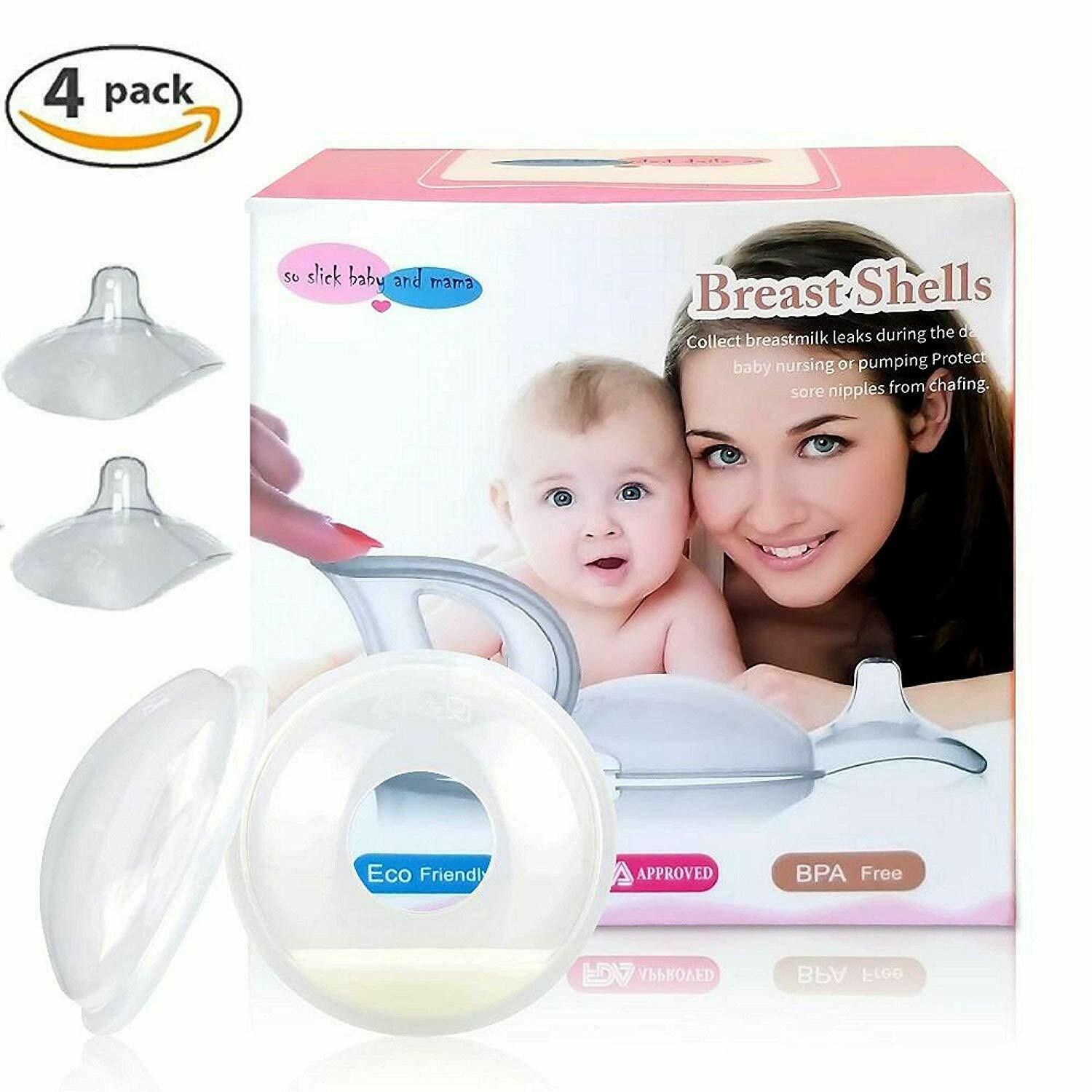 2 Nippleshield With 2 Breast Shell- {pack Of 4} Nipple Shield And Milk Catcher