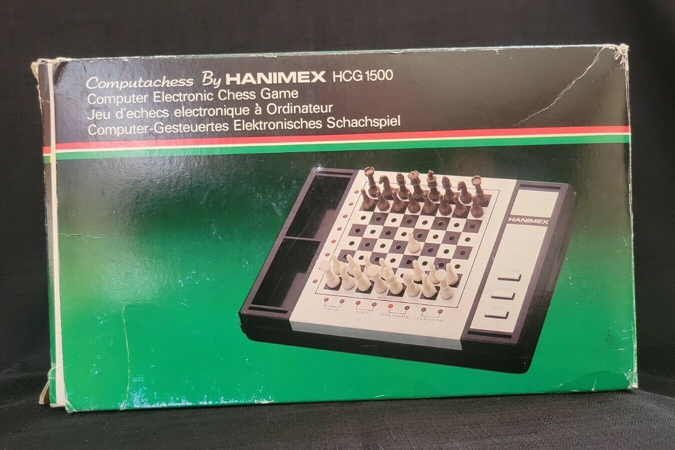 Vintage Electronic Chess Hanimex Hcg 1500 New In Worn Box ~ Complete