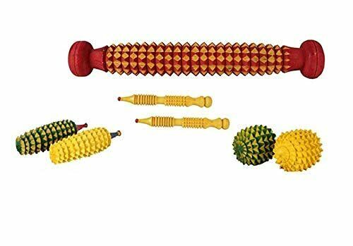 Acupressure Wooden Foot Roller Massager Pointed Acupressure Kit, Color May Vary