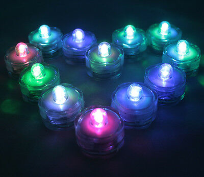 New 12 Pcs Multi-color Changing Underwater Led Submersible Candles Led Tealights