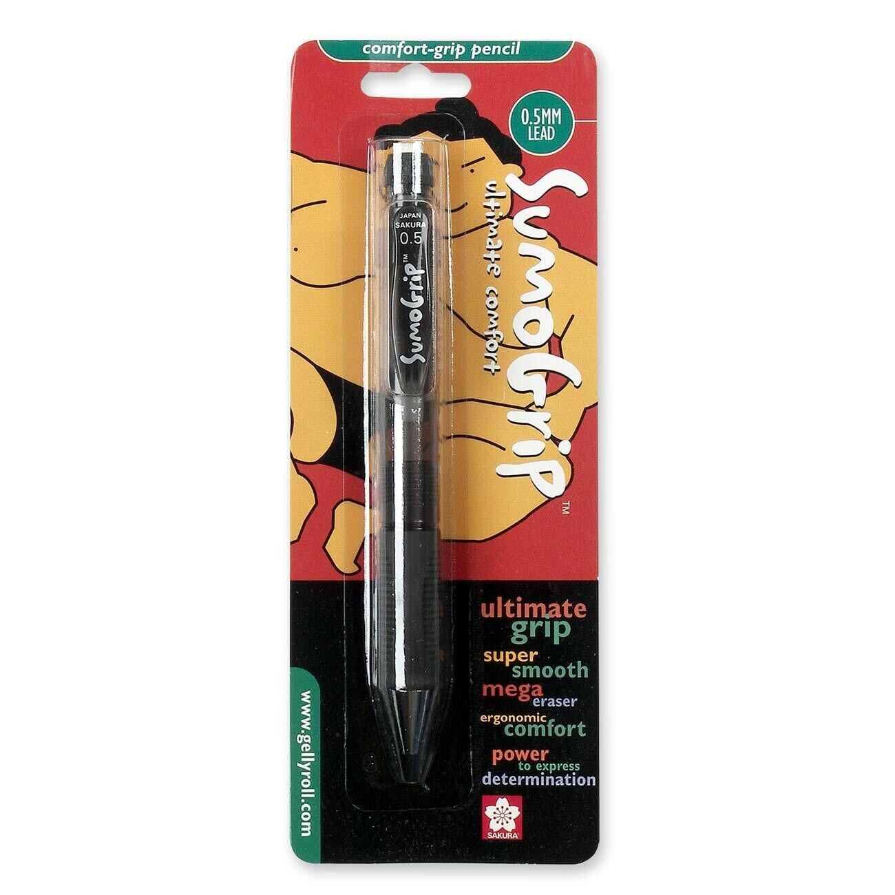 Sakura Sumo Grip Comfort Grip Mechanical Pencil, 0.5mm, Grey Barrel, Pack Of 1