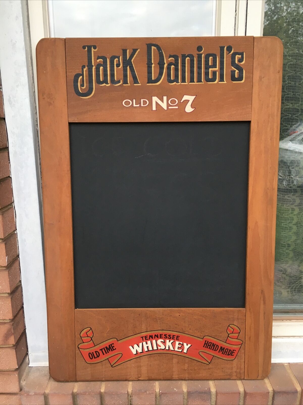 Theater,movie, Tv Prop Jack Daniels Old No7 Hanging Wooden Chalkboard Sign