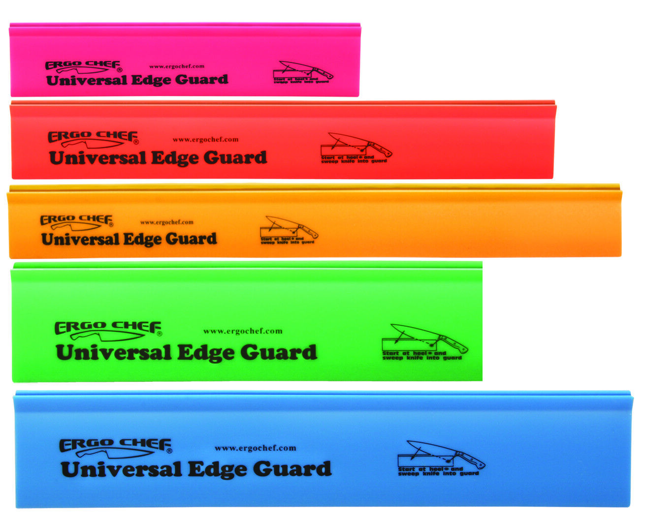 5 Pc Knife Edge Guard Set Knife Guards Knife Protector Multi Color Ergo Chef