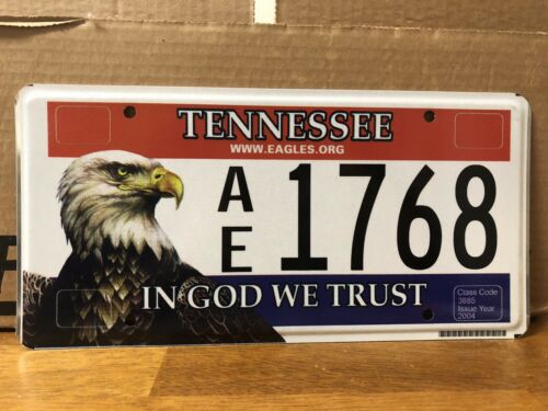 2012 Tennessee In God We Trust License Plate