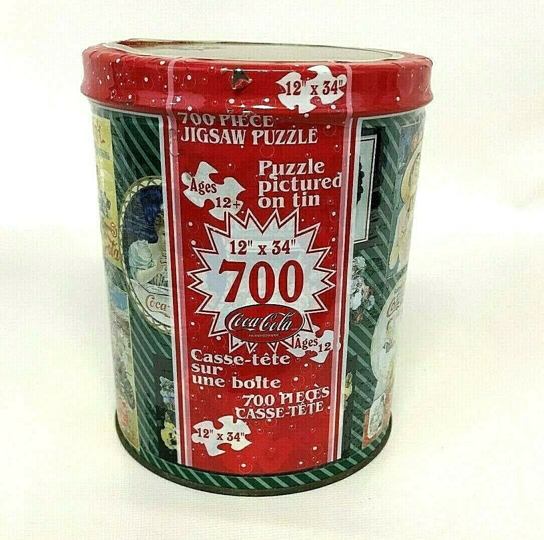 Coca-cola 700 Piece Puzzle Of Vintage Coke Ads New In Sealed Tin